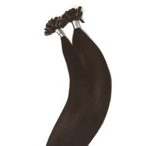 18” U-tip (nail tip) hair extensions. 100gms total. #2 darkest brown.